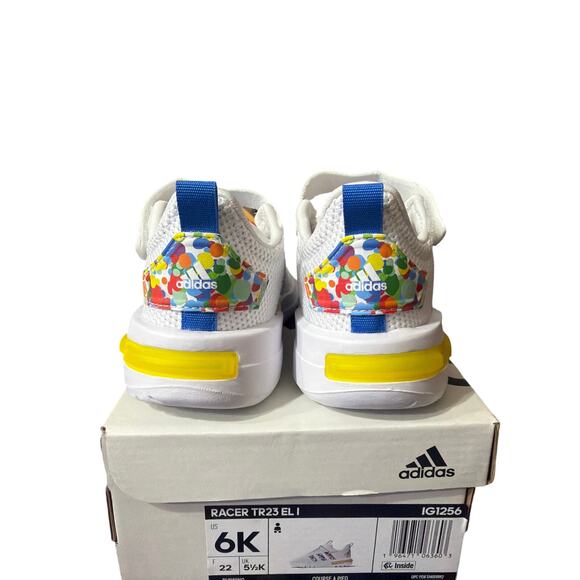 Adidas Infant Racer TR23 EL I Color Pop Blue Red Yellow Sneakers Size 6K New - Picture 10 of 11